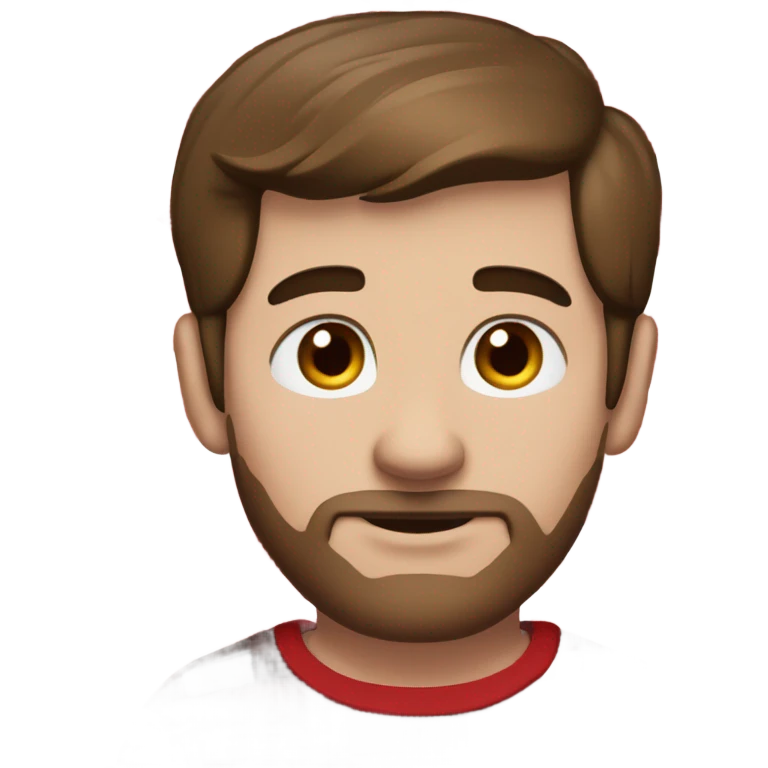 Man with brown hair and brown eyes wearing red and black buffalo plaid pjs. White skin. emoji