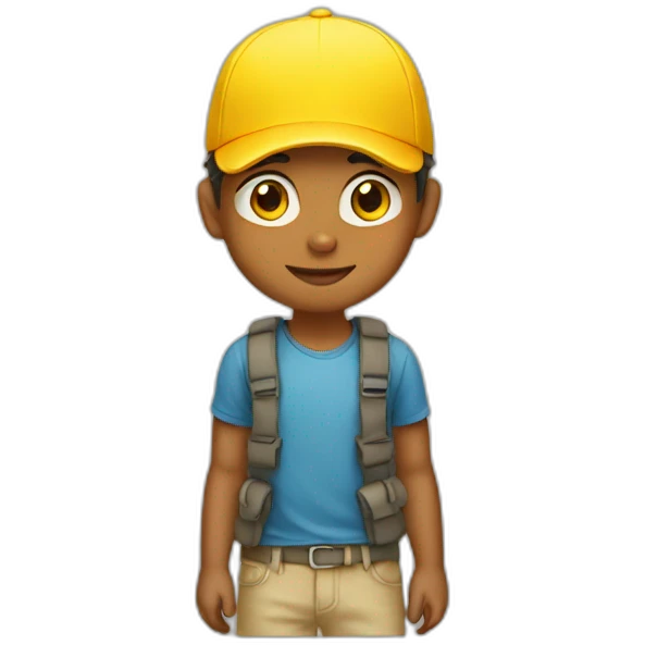 Boy wearing Yellow cap emoji