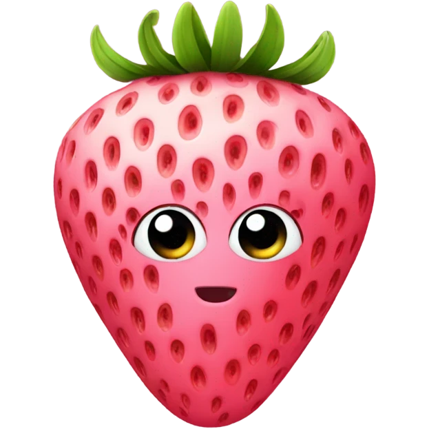 Pink strawberry  emoji