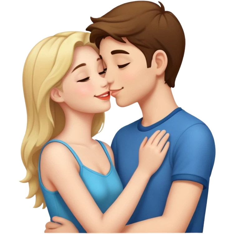 ولد يقبل فتاة emoji