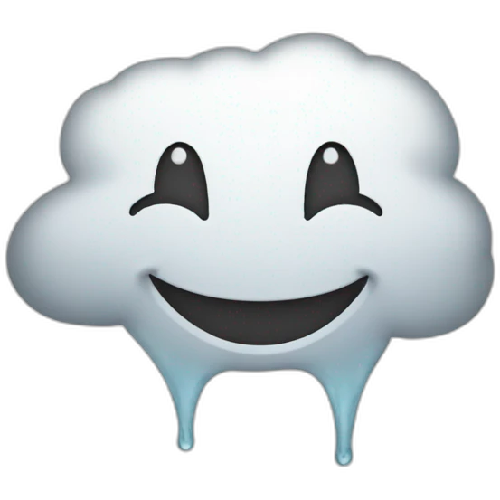 Puddle white smile emoji
