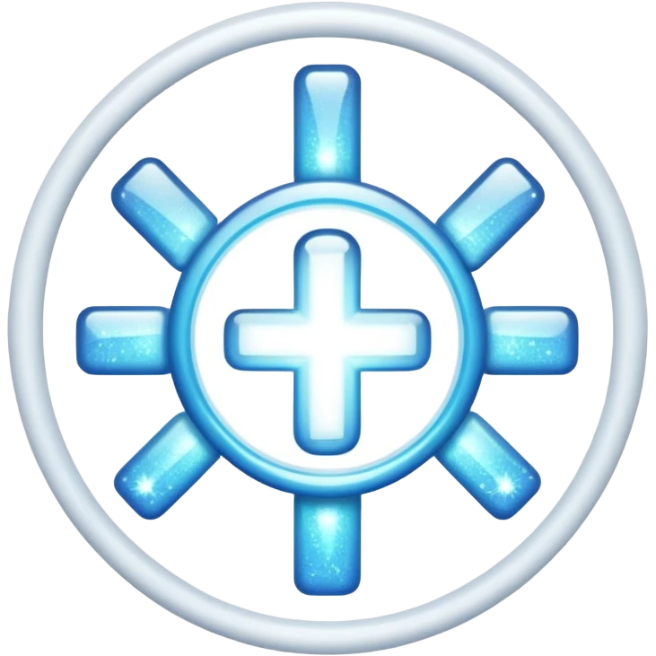 glitter white symbol of health + emoji