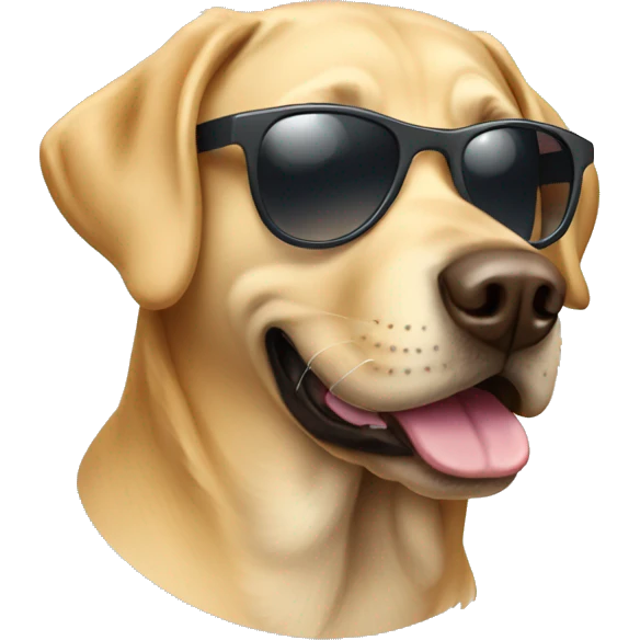 Labrador with sunglasses emoji