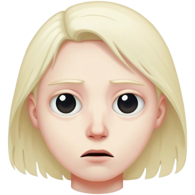 a person deeply unsettled by looming existential dread emoji