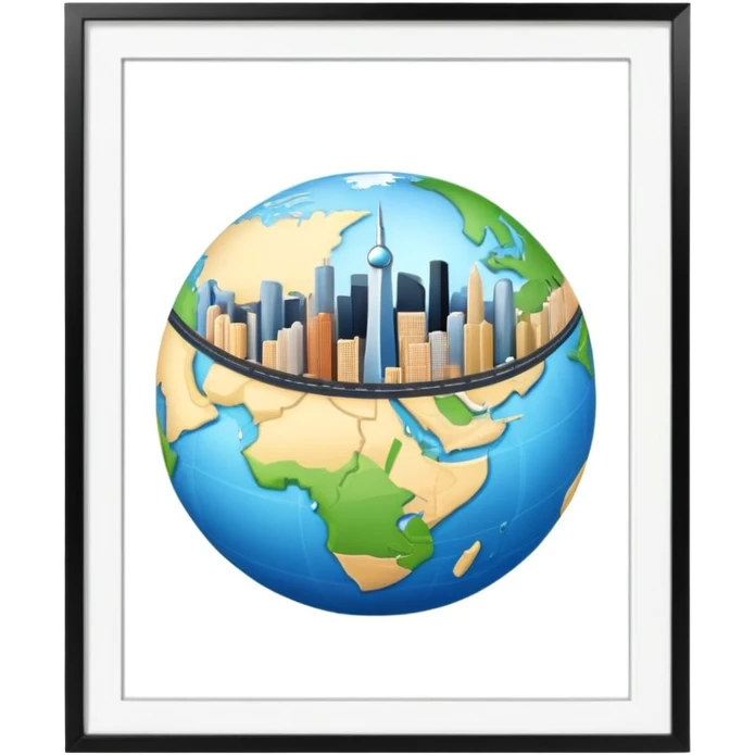South korea to sydeny to newyork in global emoji