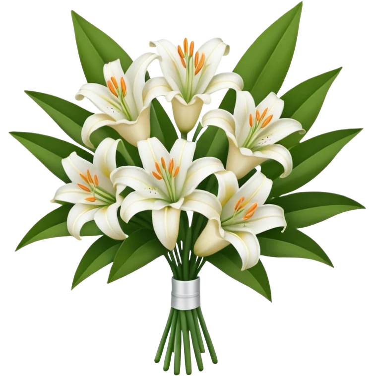 Big white bouquet of Lillie’s  emoji