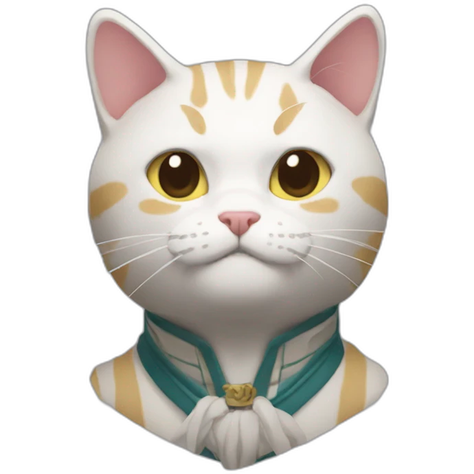 Gato tanjiro a rayas emoji
