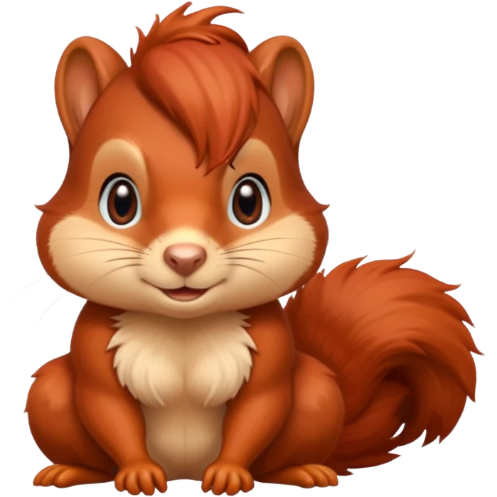 emoji Realistic sexy red Mama squirrel emoji