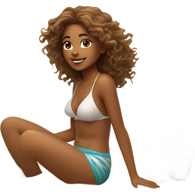 Beach girl asthetick emoji