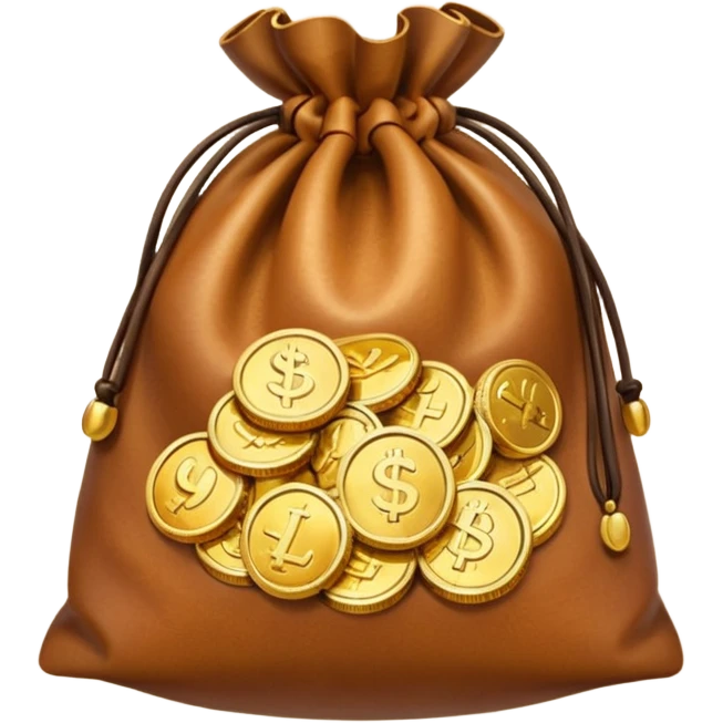 bag with coins emoji