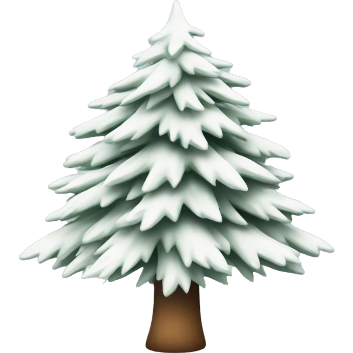  actual white fir christmas tree isolated.  emoji