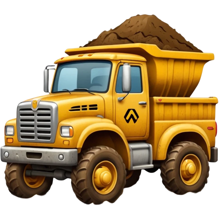 Tonka truck sucking poop out ground emoji