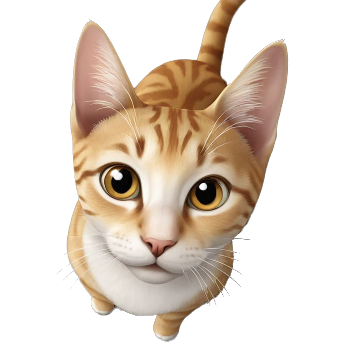 realistic cat focused on viewer emoji