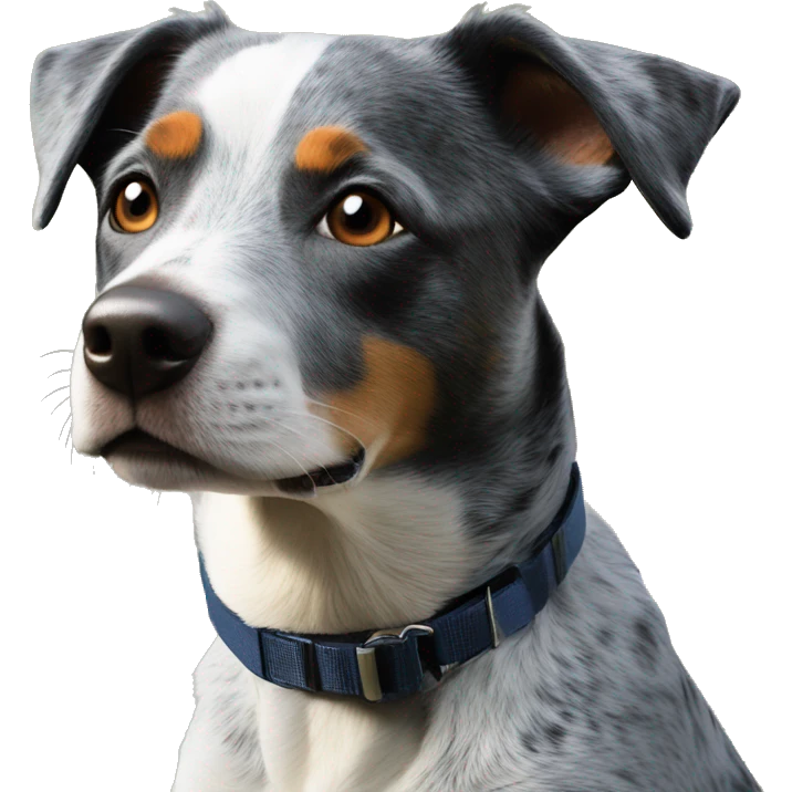 Blue heeler pointer mix in outdoor setting emoji