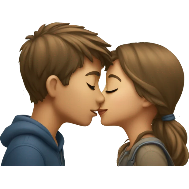 Girl and boy kissing  emoji