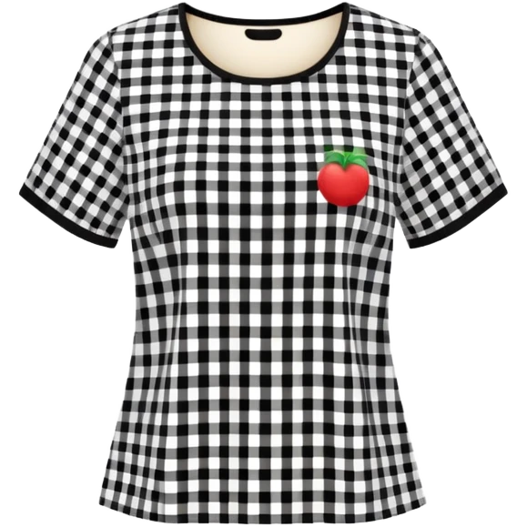 Black gingham top emoji