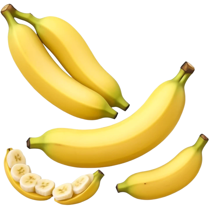 A peeled-off banana being chopped in small banana slices emoji