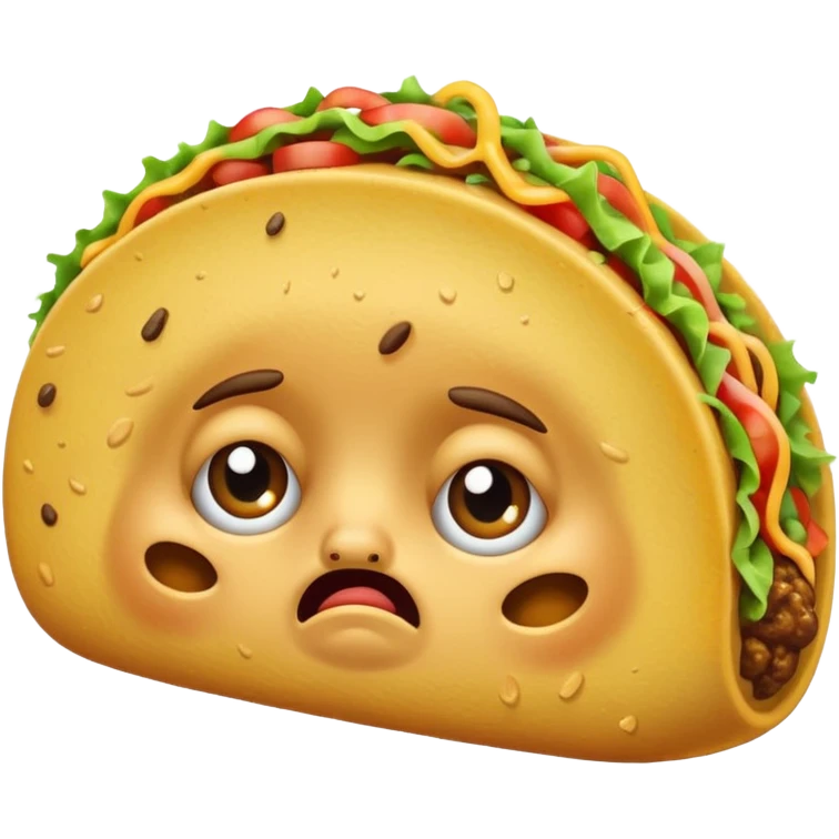 Very sad crying tacos emoji