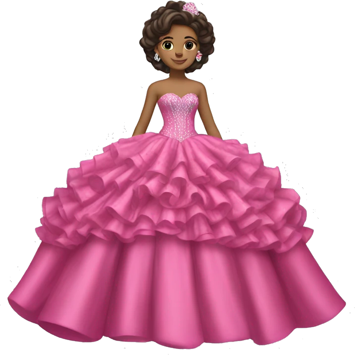 quinceanera dress dark pink emoji