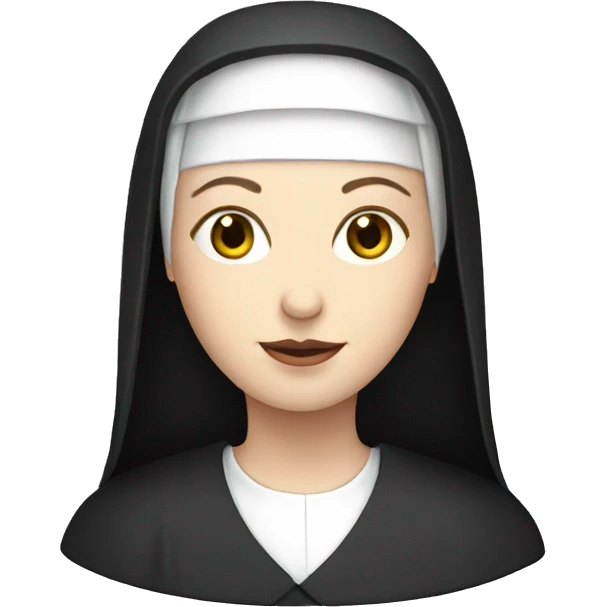 A pale skinned nun emoji