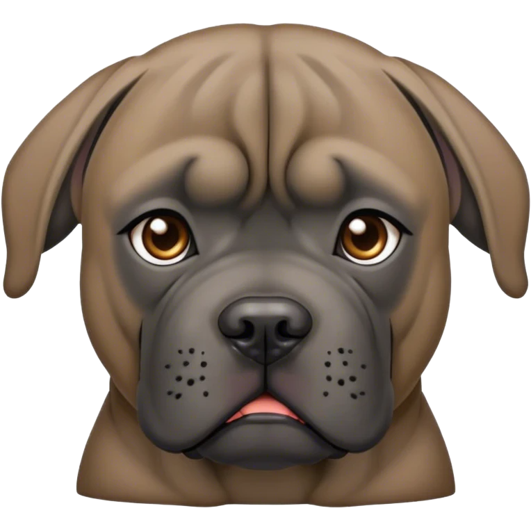 Cane corso with clipped ears sad emoji
