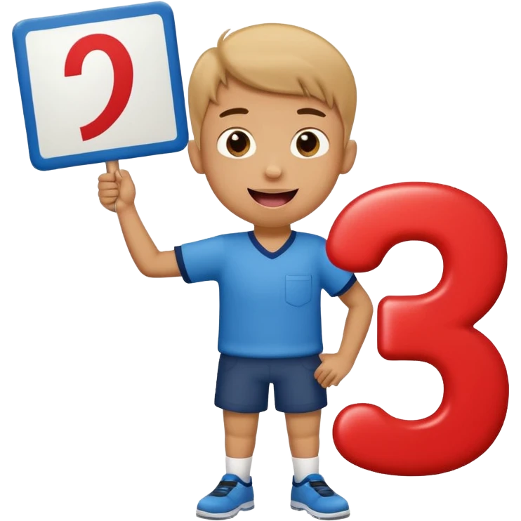 A school that has the number 9 on top of it's eyes holding a sign with the number 9 on the sign with a mouth sticking out his tongue with legs and arms with him being happy full of joy emoji