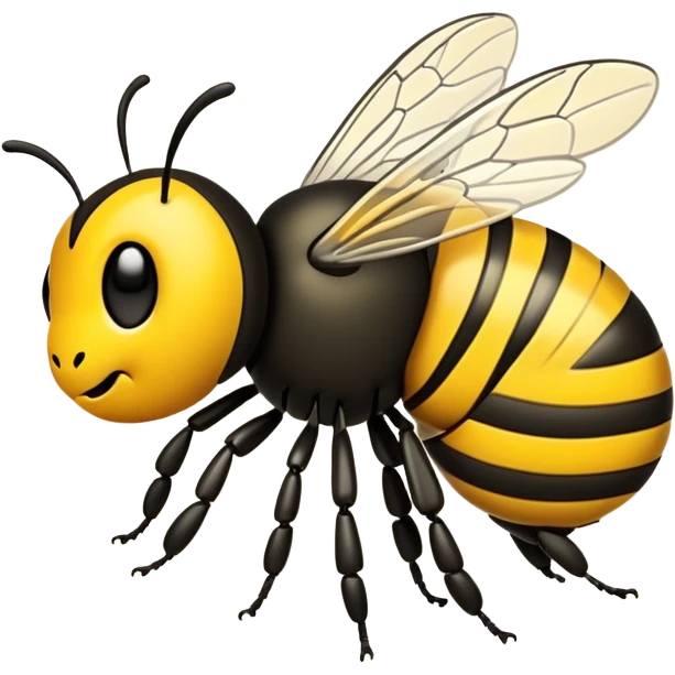 Crazy bee emoji
