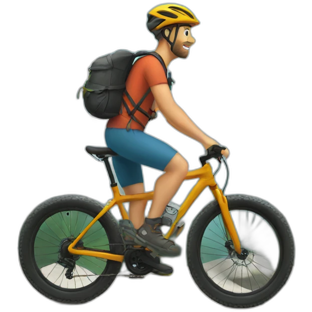 bike hiking mountain emoji