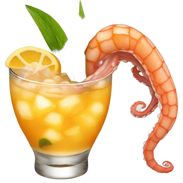 coctel de camarón y pulpo emoji
