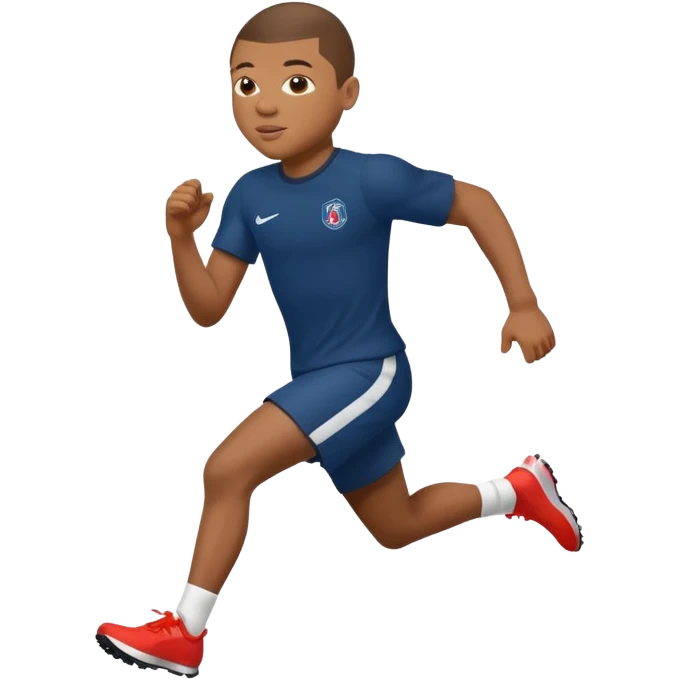 Mbappe running fast emoji