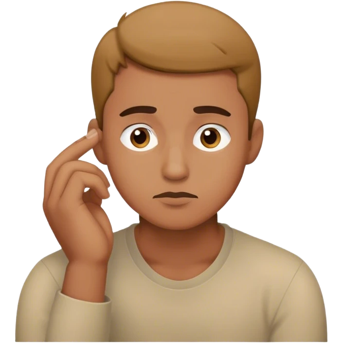 the man pondered in the pose emoji