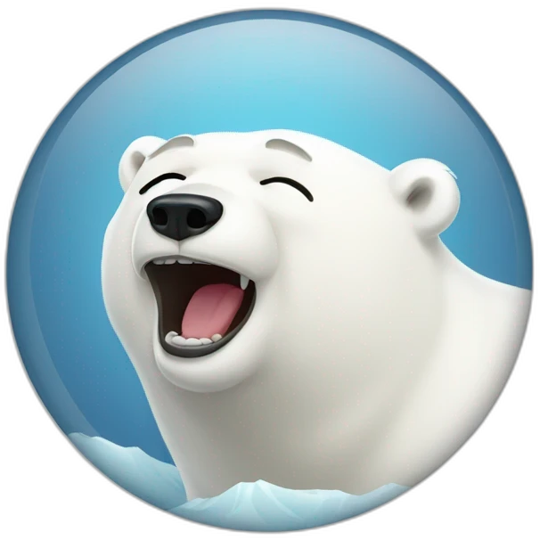polar bear crying laughing emoji