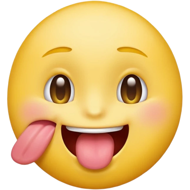 yellow default emoji with teenager tongue sticking out and winking￼ emoji