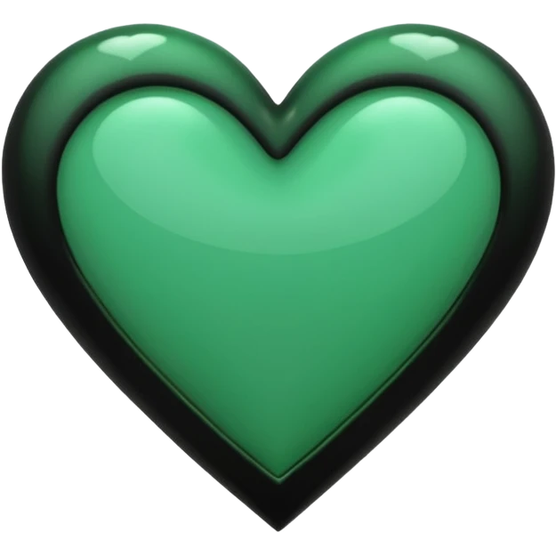 Green and black heart emoji