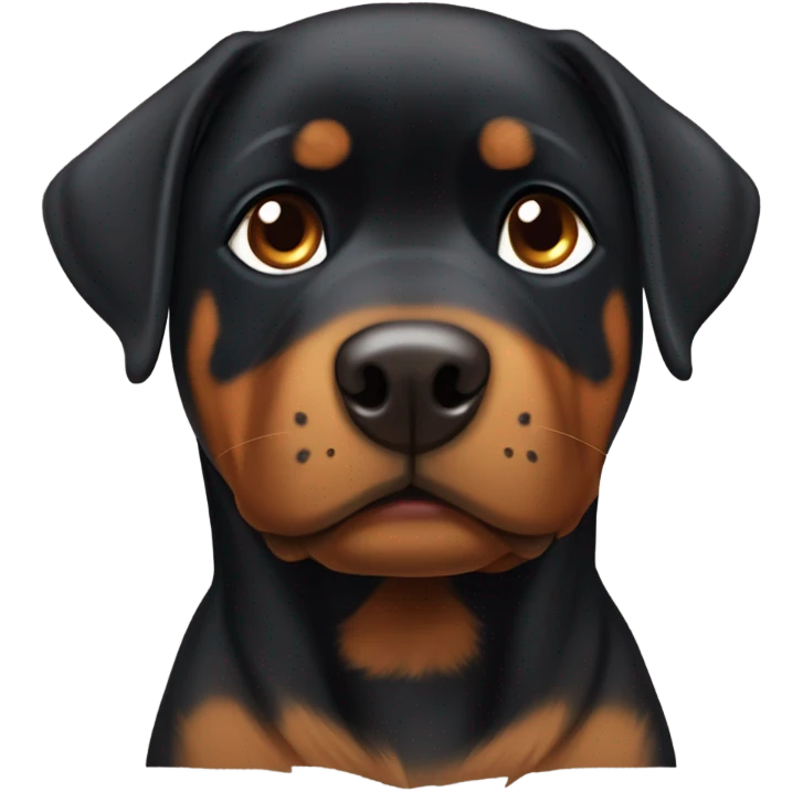 Black and brown Rottweiler dog￼ emoji