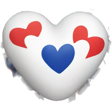 heart but there is a french flag inside emoji