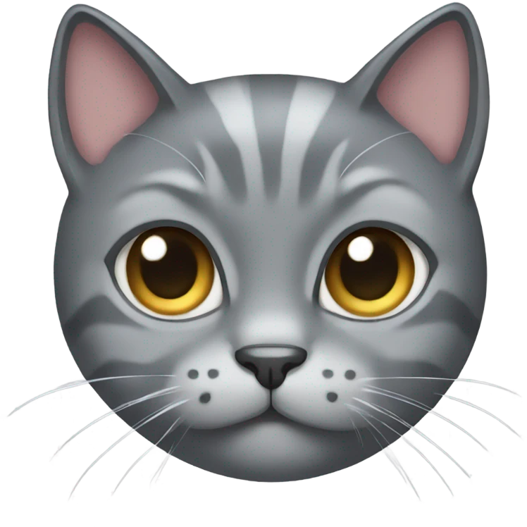Grey cat with a bow emoji
