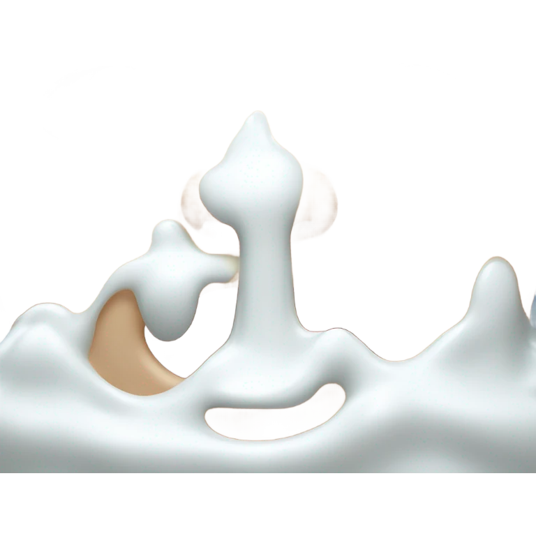 Face covered in milk liquid emoji