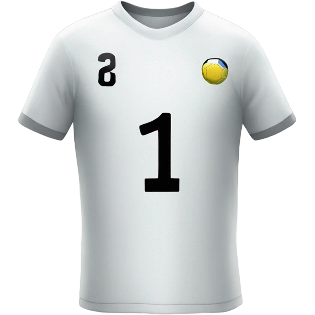 Soccer shirt with number 1 emoji