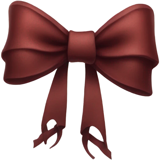 Dark red bow emoji