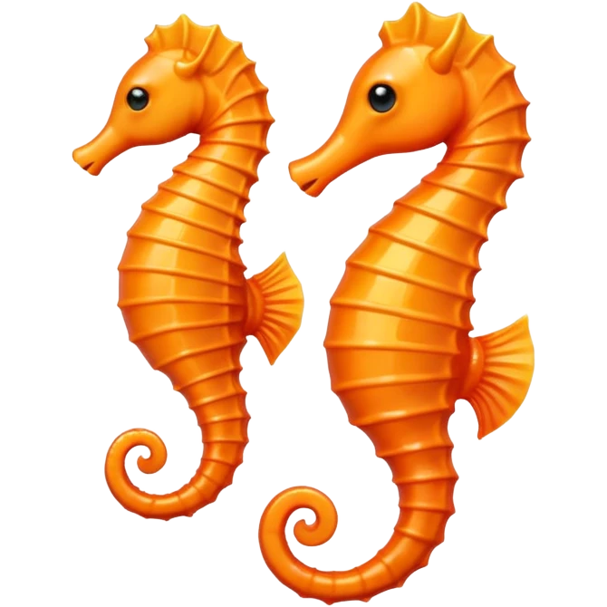 orange seahorse emoji