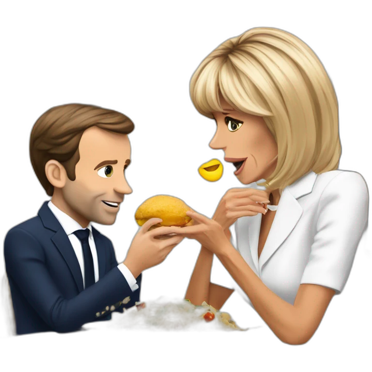 Macron qui mange Brigitte macron emoji