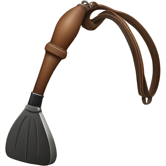 fireplace bellows holding a whip emoji