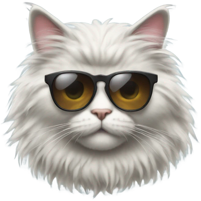 fluffy Cat with sunglasses emoji