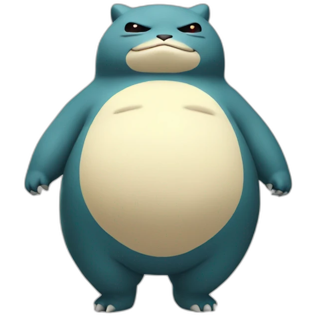 Snorlax with a tail in the front emoji