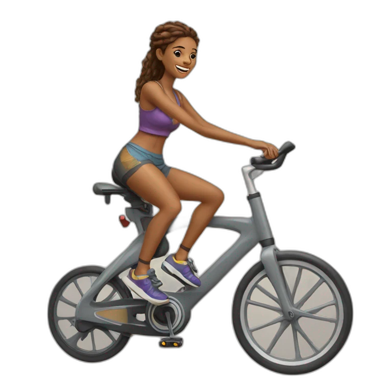 Bohemian spin bike emoji