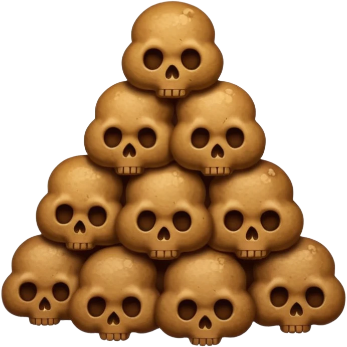 poop emoji with skulls emoji