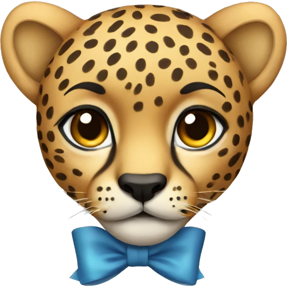 cheetah with bow emoji
