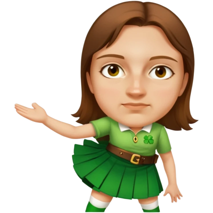 Wearing a Green Kilt emoji