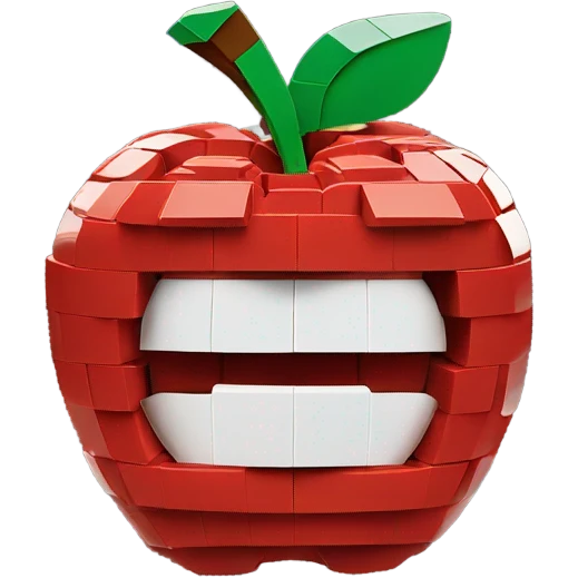 Apple logo made of Lego  emoji